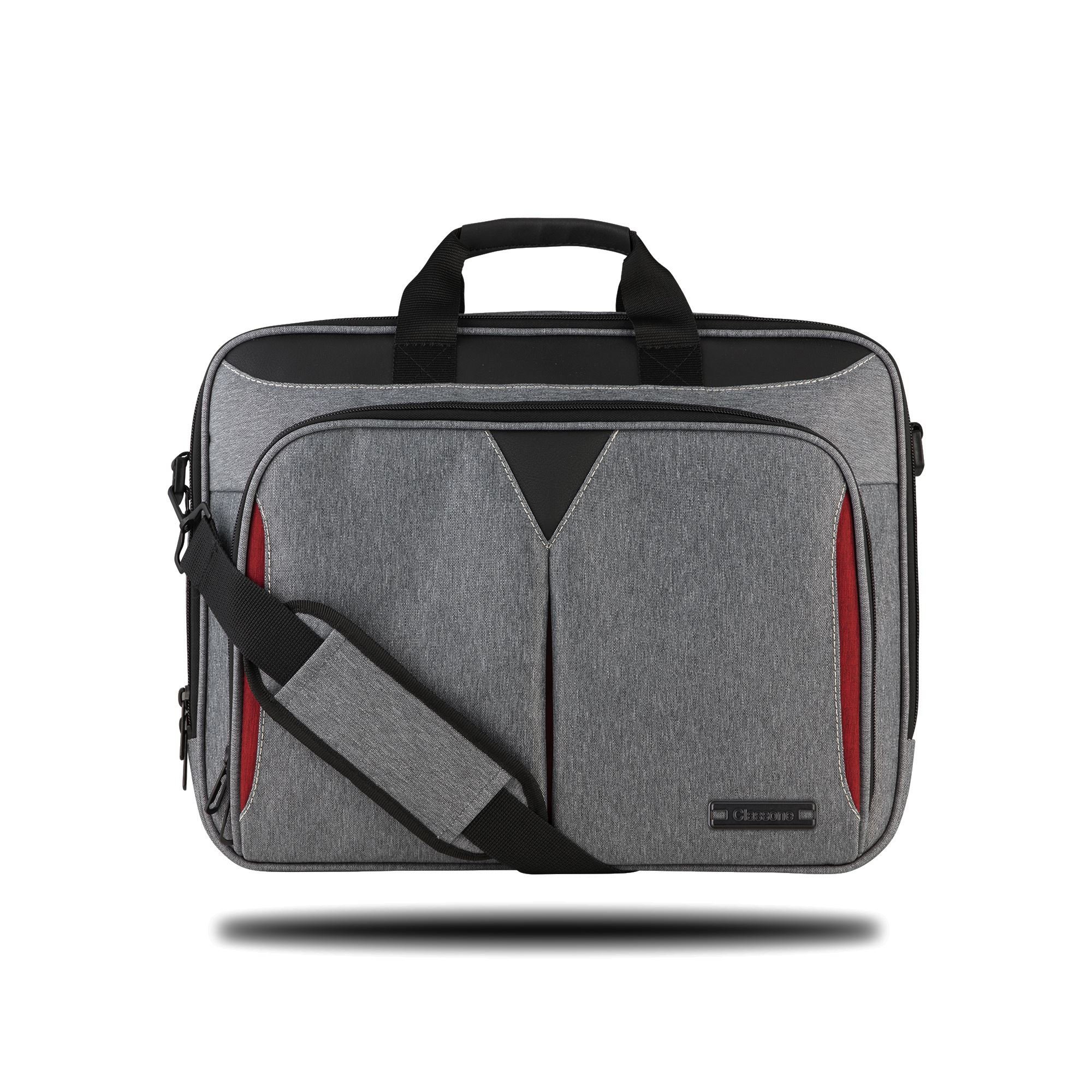 CLASSONE VP3404 Taranto VP3404 1Su Geçirmez NotebookLaptop El ÇantasıGriTARANTO SERİSİ