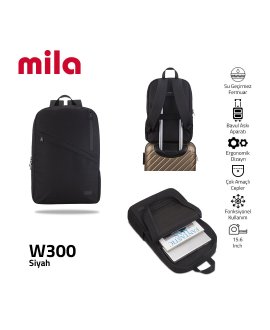 CLASSONE W-300 Mila 17.3 15.60 inch 5 Bölmeli Wtx Pro Su geçirmez Kumaş Sırt Çantası