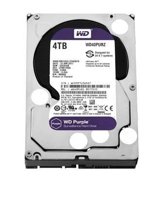 WD40PURZ 4TB Purple Sata 3.0 5400RPM 64MB 3.5