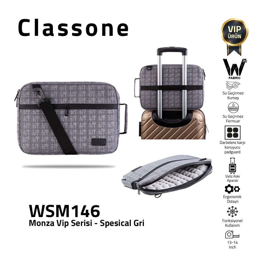 CLASSONE WSM146 Monza Serisi 13-14 inch Uyumlu Macbook Macbook Air Laptop Notebook 